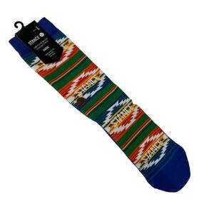 NEW Stance Casual Dwyane Wade Collection Rainbow Blanket Crew Socks Large 6-12